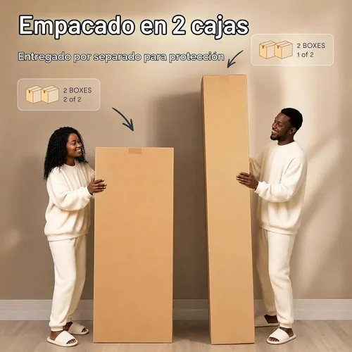 Vista 11 de FLEXISPOT Hako G1 - Cama de plataforma de madera maciza tamaño Queen con montaje sin herramientas Roble natural
