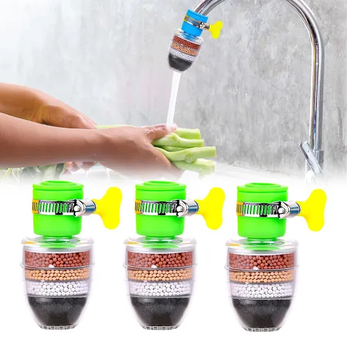 Vista 12 de Filtro de agua de carbón mágico, filtro de agua activado con cartucho de 6 capas, proporciona una fuerte presión de agua, adecuado para grifo de 1/2