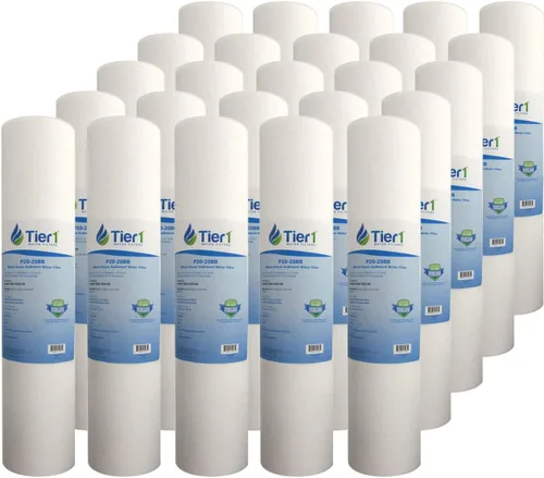 Vista 19 de Tier1 Filtro de agua de 5 micras de 20 x 4.5 pulgadas Cartucho de prefiltro de sedimentos de polipropileno hilado para toda la casa Reemplazo