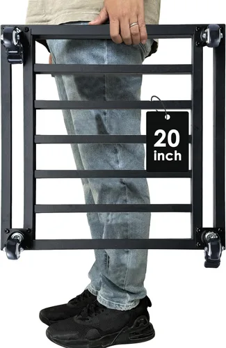 Vista 13 de Soporte cuadrado para plantas de 18 pulgadas con ruedas, resistente, organizador grande de metal para plantas en interiores y exteriores, plataforma