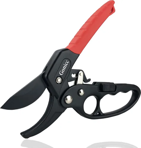 Vista 11 de Tijeras podadoras profesionales con filo profesional Gonicc de 8 pulgadas (GPPS-1002), tijeras podadoras para árbol, cortadora de mano, tijeras