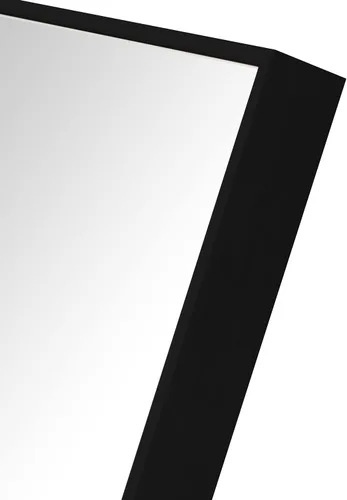 Vista 5 de HANS Espejo rectangular grande de baño, espejo de tocador con marco de madera montado en la pared (40 x 24 pulgadas) (negro)