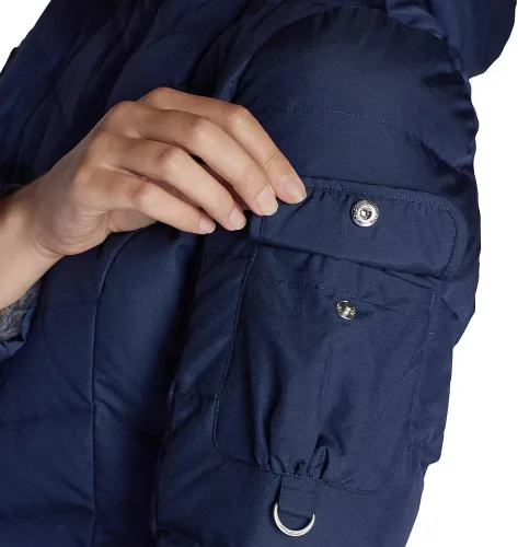 Vista 4 de Eddie Bauer Eddie Bauer Sun Valley - Parka de plumón para mujer, color negro, talla 1X, Plus DK Azul marino