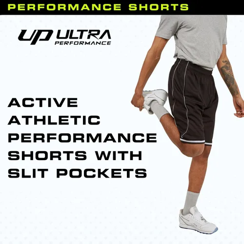Vista 4 de Ultra Performance Paquete de 5 pantalones cortos para hombre, pantalones cortos atléticos de gimnasio, pantalones cortos de baloncesto para hombres