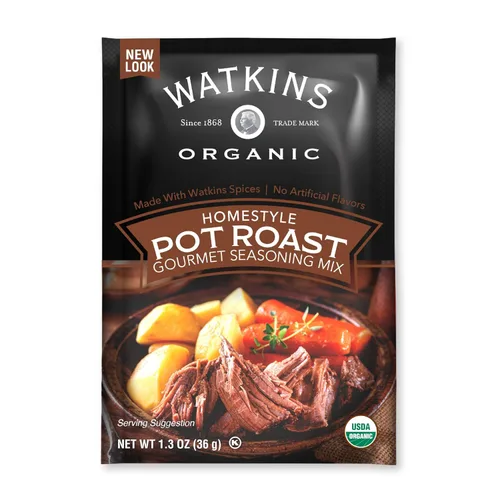 Vista 9 de Watkins Mezcla orgánica de condimentos gourmet, estofado de res, bolsa de 1.5 onzas, 1 unidad
