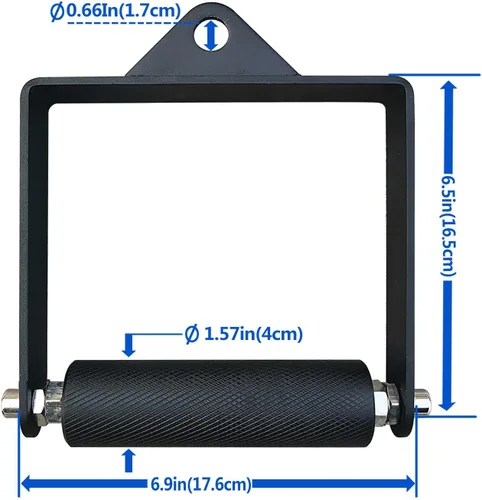 Vista 2 de MARSAFIT Gym Fitness LAT Pulldown - Accesorio de cable con mango en D para ejercicio de lucha de brazos y levantamiento de brazos para fuerza