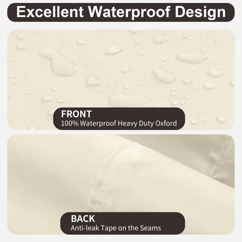 Vista 4 de PureFit Funda impermeable para sofá de exterior, funda para muebles de sofá de patio, funda de sofá biplaza de 2 plazas con ventilación de aire