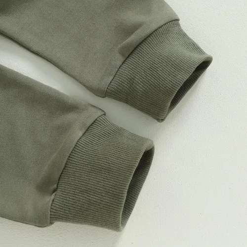 Vista 7 de Ropa de otoño e invierno para bebé niño, con capucha, de manga larga, a rayas, pantalones elásticos para recién nacidos