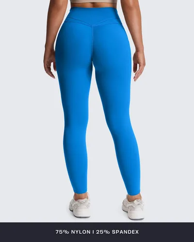 Vista 113 de Aoxjox Trinity - Pantalones de yoga de cintura alta con bolsillos para mujer, control de abdomen, cintura cruzada, leggings de entrenamiento suaves
