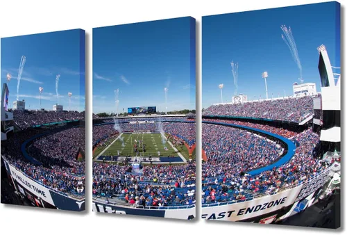 Vista 65 de TUMOVO MetLife Stadium - Decoración de pared de Nueva York, 3 piezas, lienzo, arte de pared para decoración del hogar, juegos de fútbol americano