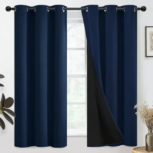 Vista 174 de SimpleHome - Cortinas opacas 100% para recámara, cortinas de ventana con ojales beige, con aislamiento térmico, cortinas de oscurecimiento