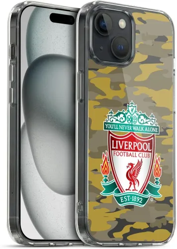 Vista 252 de Head Case Designs Funda de gel con licencia oficial del Liverpool Football Club Away Colourways Crest Camou [protección de grado militar] compatible