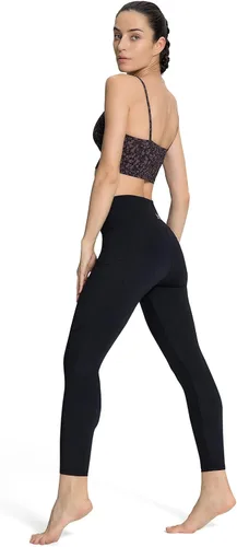 Vista 5 de Leggings de cintura alta para mujer, con control de abdomen, suaves, con bolsillos laterales
