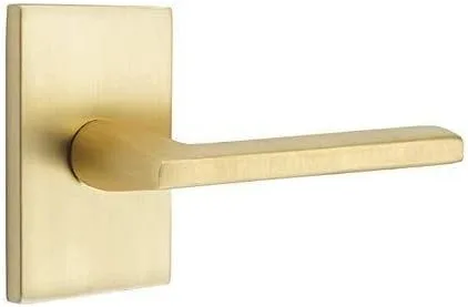 Vista 2 de Emtek Juego de privacidad, roseta rectangular moderna, palanca Helios, negro plano, RH