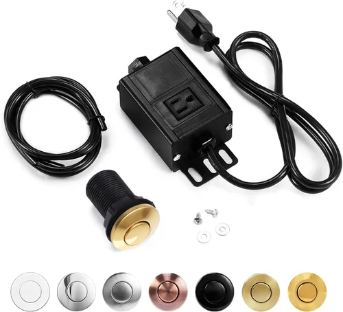 Vista 21 de CLEESINK - Kit de interruptor de aire para la parte superior del fregadero para eliminación de basura (2.5 pulgadas, negro)
