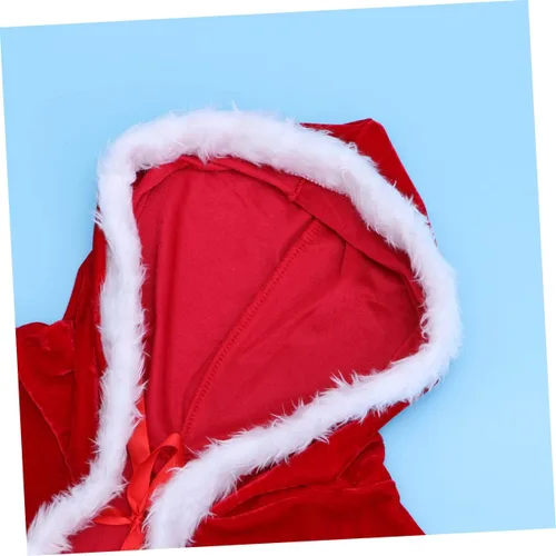Vista 4 de BESTOYARD Roleplay Costume Mrs Claus Outfit Christmas Cloak Nativity Costumes for Kids Cosplay Cape Christmas Cape