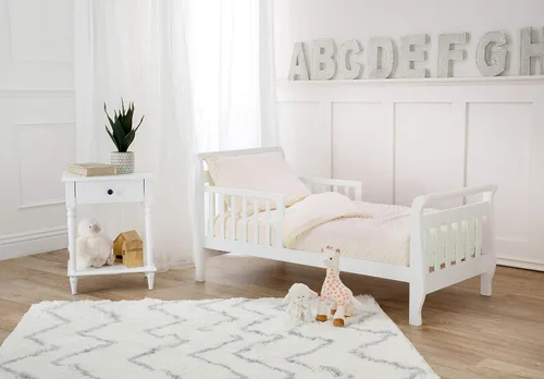 Vista 2 de TL Care Minky Dot - Juego de ropa de cama de chenilla de 4 piezas, color crema, para niños y niñas