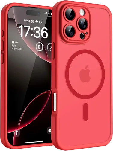 Vista 61 de TOCOL Funda para iPhone 11, compatible con Magsafe, protección completa de cámara, imanes integrados, protección contra caídas, funda translúcida