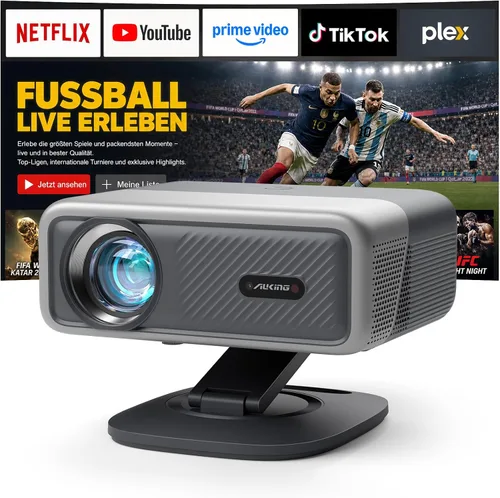 Vista 8 de [Aplicación con licencia oficial y 2500 ANSI] Proyector 4K con WiFi y Bluetooth, audio Dolby 3D y proyector inteligente