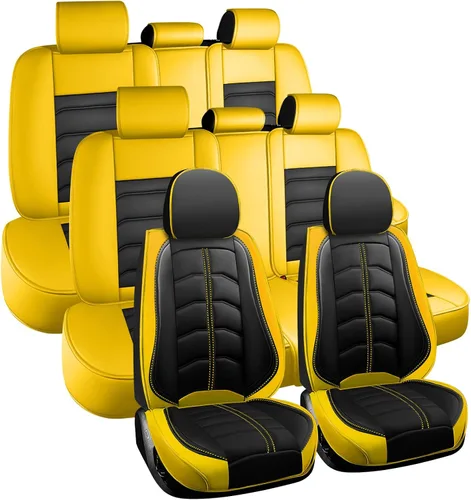 Vista 13 de Funda de asiento de auto de 7 asientos para Nissan Armada 2004-2023, funda de asiento duradera, resistente al desgaste, impermeable, transpirable