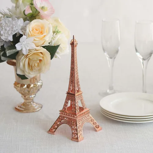 Vista 10 de Efavormart - Centro de mesa de la torre Eiffel de metal negro de 10 pulgadas, elegante decoración de la torre Eiffel negra y figura decorativa