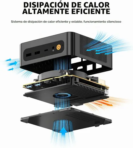 Vista 5 de BOSGAME P6 Neo Mini PC, AMD Ryzen 7 6800H 24GB LPDDR5X RAM 512GB PCIe SSD