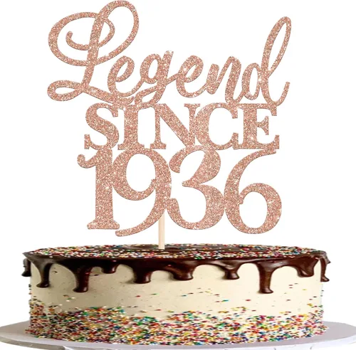 Vista 21 de Rsstarxi 1 paquete de decoración de pastel con purpurina de leyenda desde 2012 para decoración de tarta de cumpleaños 13 años para decoración