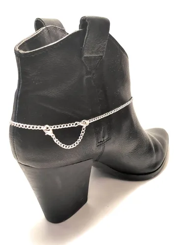 Vista 3 de Angel Wings Heart Boot Bracelet Chain Blue Turquoise Gemstone 15 Inch Adjustable Size Double Clasp Gift Boxed