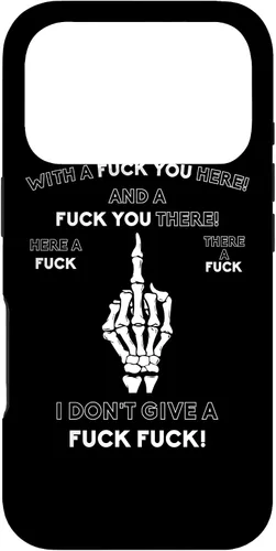 Vista 30 de Skeleton Middle Finger F You Pun Adult Humor Novelty Gifts Case for iPhone 17