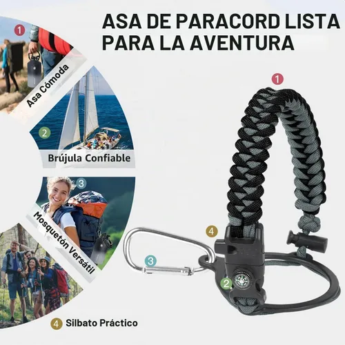 Vista 6 de SENDESTAR Botella de agua de 128 onzas con aislamiento al vacío de doble pared a prueba de fugas, botella de agua deportiva de acero inoxidable