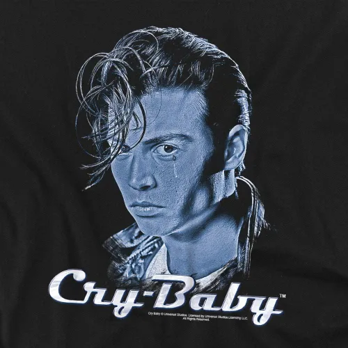 Vista 2 de Cry Baby King Cry Baby Mens manga corta para mujer negro 4X