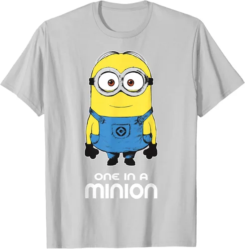 Vista 73 de Despicable Me Camiseta estampada Minions Bob One in A Minion Negro