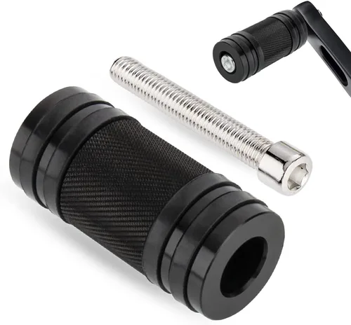 Vista 14 de Clavija de Cambio Palanca de Cambio de Motocicleta CNC Billet Negra Reposapiés Compatible con Harley Dyna Sportster Softail Street Road Glide Negro-a