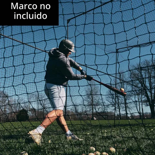 Vista 3 de Murray Sporting Goods Red de jaula de bateo de béisbol/sóftbol – 40 pies Solo red de pie – Marco no incluido