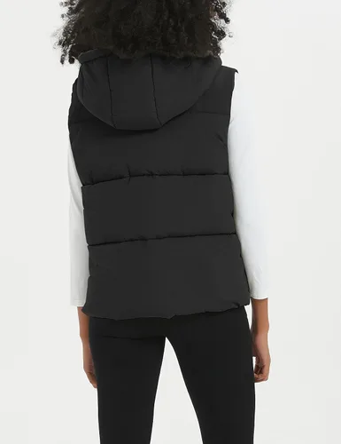 Vista 7 de Flygo Chaleco acolchado de invierno para mujer, cuello alto, con cremallera, acolchado, sin mangas, con bolsillos