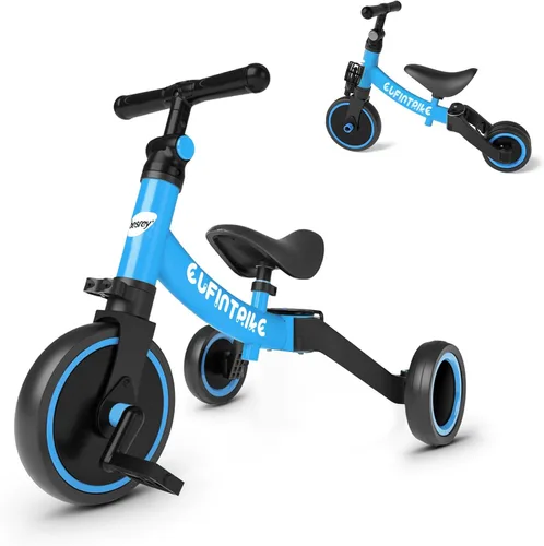 Vista 14 de besrey Bicicleta 5 en 1 para niños de 1 año a 4 años, triciclo para niños pequeños, triciclo para niños, juguetes para niños y niñas, entrenamiento