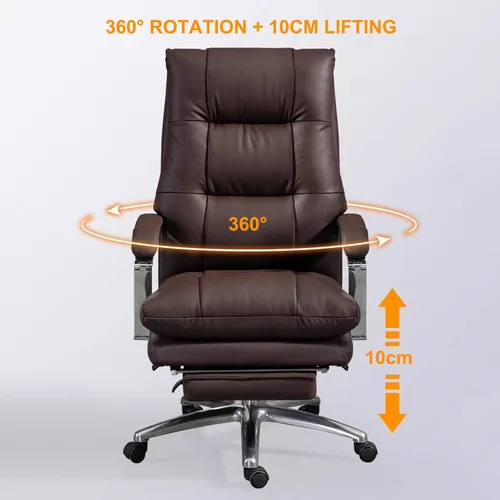 Vista 2 de Sillas de computadora para el hogar, silla ejecutiva de oficina con reposapiés, silla de computadora reclinable, silla ergonómica de escritorio