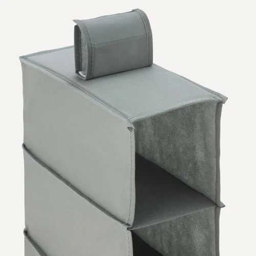 Vista 5 de Amazon Basics Organizador de zapatos colgante para armario de 8 niveles, 11.5 x 41 x 5.5 pulgadas, gris oscuro para almacenamiento en armario