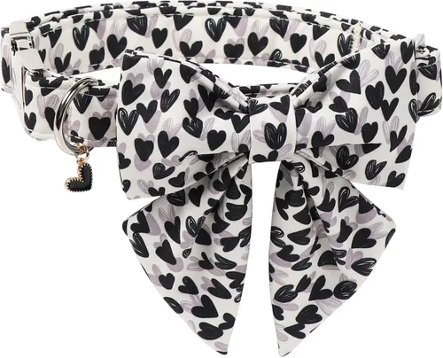 Vista 87 de DOGWONG Collar de otoño para perro con lazo, collar de moño para perro de Acción de Gracias, collar ajustable de algodón de otoño con hoja de arce