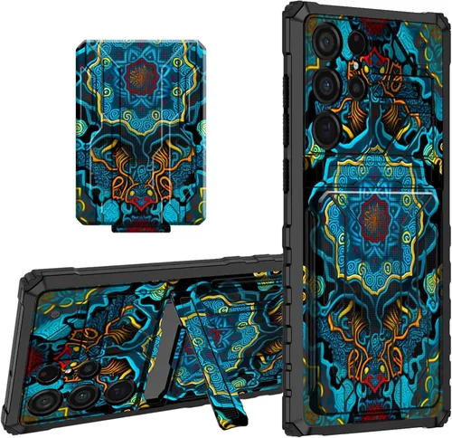 Vista 19 de Para Samsung Galaxy A03S Funda Para Teléfono Galaxy A03S Funda Billetera Con Titular De Tarjeta De Crédito Y Soporte De Doble Capa De PC Duro Funda