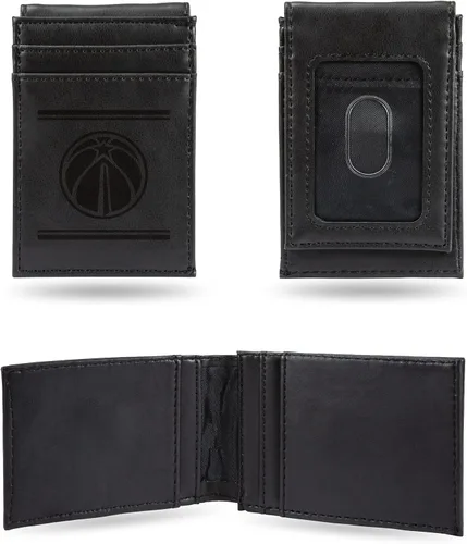 Vista 10 de Rico Industries Billeteras grabadas láser de los Washington Wizards de la NBA, Negro -, Classic