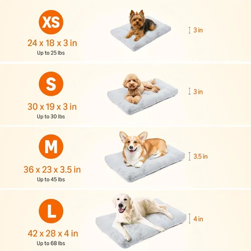 Vista 3 de Amazon Basics Cama grande para perro para jaula, colchón grande lavable para perro para perrera, antideslizante, 42x28x4 pulgadas