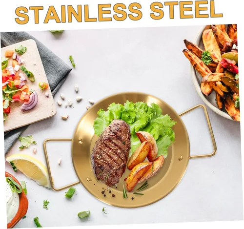 Vista 6 de OUNONA Tapa de olla para sartén de acero inoxidable, sartén binaural, antiadherente, construcción resistente, ahorra energía, perfecta para pasta