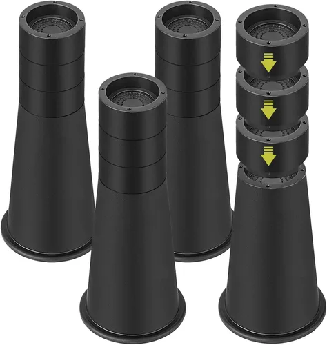 Vista 23 de Paquete de 12 elevadores de muebles de 1 pulgada, elevadores de cama ajustables resistentes para mesa, escritorio, sofá, silla, gabinete, marco