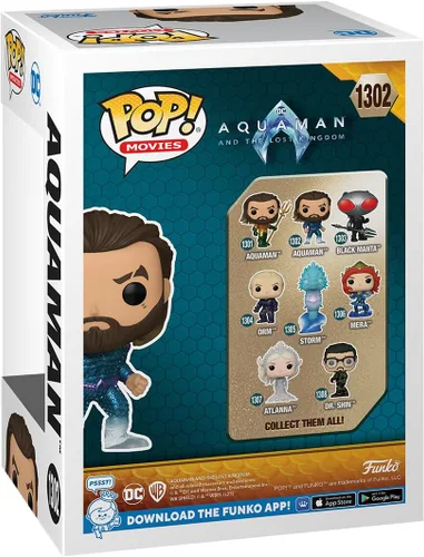 Vista 3 de Funko Pop! Movies: DC - Aquaman - Figura de vinilo coleccionable - Idea de regalo - Producto oficial - para niños y adultos - Fans de películas