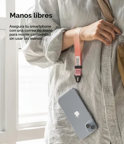 Vista 3 de Ringke Correa de mano [correa de muñeca para teléfono] diseñada para correa de cámara y correa de teléfono, cordón universal ajustable resistente