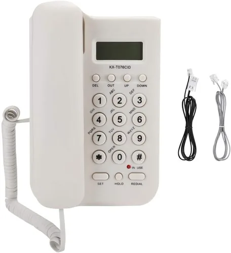 Vista 7 de Teléfono fijo, DTMF/teléfono con cable con pantalla de identificación de llamada/conjunto de números/función de redireccionamiento para el hogar