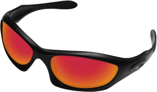 Vista 2 de BroLizard - Lente polarizada para gafas de sol Oakley Monster Dog, rojo