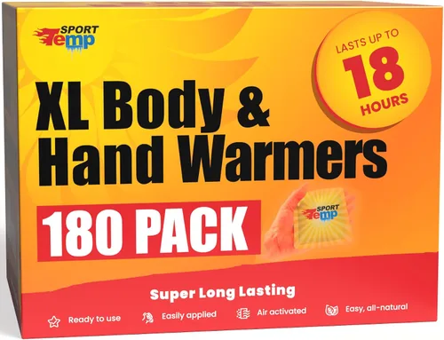 Vista 8 de Calentadores grandes de manos y cuerpo, hasta 18 horas de calor, súper duraderos, fáciles, totalmente naturales, activados por aire, para cuerpo