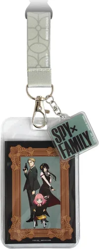 Vista 2 de Spy x Family Merch - Llavero con dije acrílico para identificación con retrato familiar